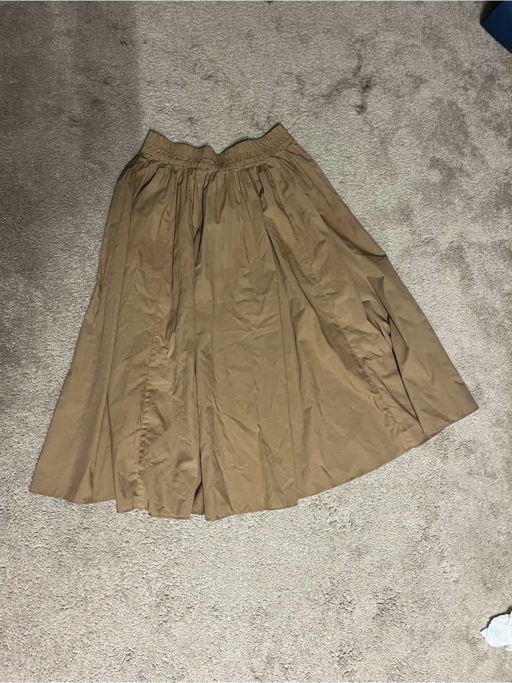 J. Crew Tan Full A-Line Skirt